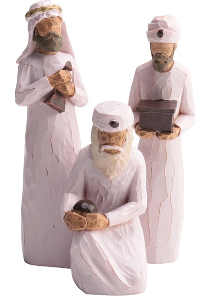 Üç Bilge Adam, Dünyanın Işığını Bulmak Için Bir Yıldızı Takip Et, Yürüyen, Eğilen, Diz Çökmüş Figürler Seti (Yurt Dışından) fiyatları