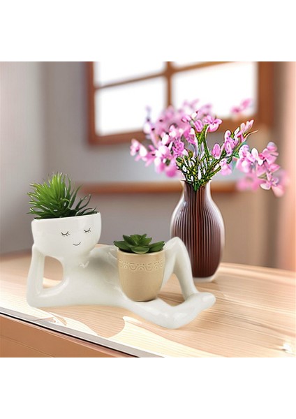 Tembel Küçük Şekil Çiçek Havzası Ev Masaüstü Yaratıcı Etli Yeşil Bitki Vazo Konteyner El Sanatları Salıncak (Yurt Dışından) fırsatları