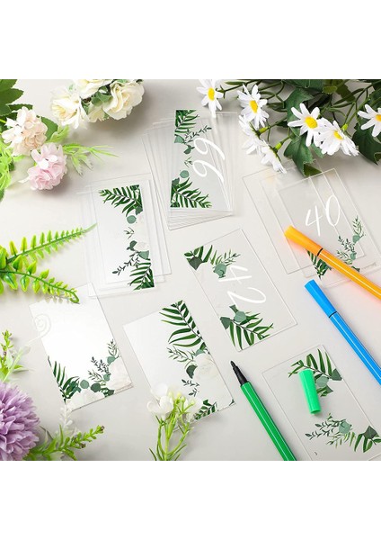 50 Adet Şeffaf Akrilik Masa Yer Kartı Düğün Dikdörtgen Oturma Kartları Isimleri Etiketi Doğum Günü Partisi Dıy Dekorasyon (Yurt Dışından) indirimleri