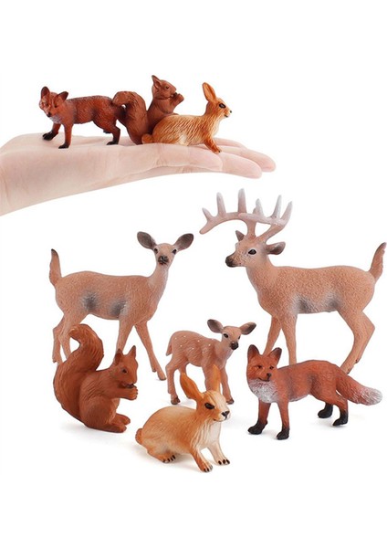 7 Adet Hayvan Figürü Hayvanlar Orman Yaratıkları Figürleri Minyatür Oyuncaklar Pasta Üstü Süsleri Ev Dekorasyon Aksesuarları (Yurt Dışından) modelleri