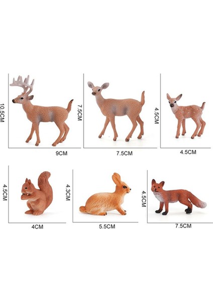 7 Adet Hayvan Figürü Hayvanlar Orman Yaratıkları Figürleri Minyatür Oyuncaklar Pasta Üstü Süsleri Ev Dekorasyon Aksesuarları (Yurt Dışından) fırsatları