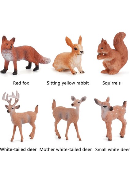 7 Adet Hayvan Figürü Hayvanlar Orman Yaratıkları Figürleri Minyatür Oyuncaklar Pasta Üstü Süsleri Ev Dekorasyon Aksesuarları (Yurt Dışından) indirimleri