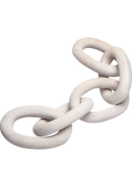 Ahşap Zincir Bağlantı Dekoru, 21.6 El Oyması Dekoratif Ahşap Zincir, Çiftlik Evi Rafı ve Sehpa Için Çağdaş Ev Dekoru A (Yurt Dışından)