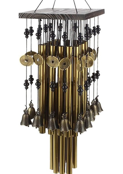 Açık Kapalı Metal Boru Rüzgar Çanı Bakır Çan ile Büyük Rüzgar Çanları Yard Veranda Bahçe Teras Dekorasyonu 80 cm (Yurt Dışından)