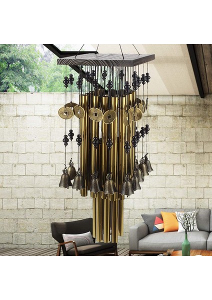 Açık Kapalı Metal Boru Rüzgar Çanı Bakır Çan ile Büyük Rüzgar Çanları Yard Veranda Bahçe Teras Dekorasyonu 80 cm (Yurt Dışından) fiyatları