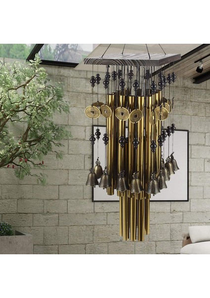 Açık Kapalı Metal Boru Rüzgar Çanı Bakır Çan ile Büyük Rüzgar Çanları Yard Veranda Bahçe Teras Dekorasyonu 80 cm (Yurt Dışından) indirimleri