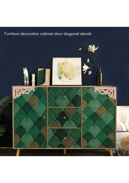 2 Adet Sol + Sağ (Her Biri 1 Adet) Vintage Ahşap Oyma Köşe Onlay Mobilya Duvar Dekor Boyasız Çerçeve Aplike (Yurt Dışından) fiyatları