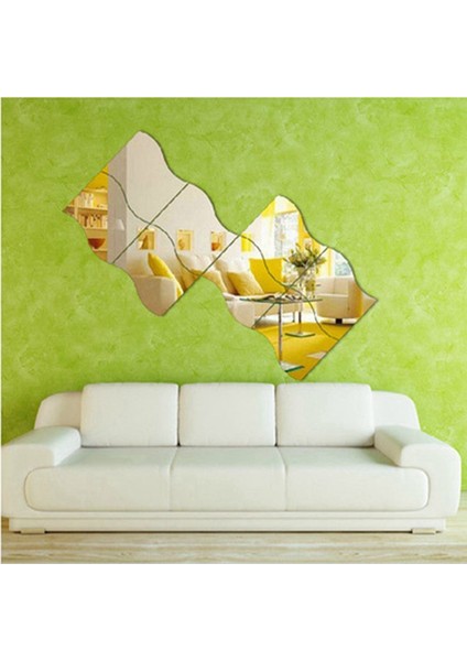 Adet Ayna Duvar Duvar Tarzı Kare Etiket Gümüş Dalgalar Kreş Dekorasyon Deseni ile (Yurt Dışından) modelleri