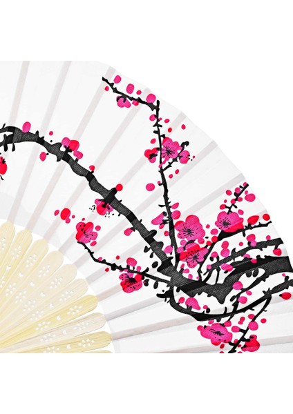 12 Adet El Tipi Yelpazeler Ipek Bambu Katlanır Yelpazeler Çiçek Baskılı Yelpazeler El Tipi Katlanır Dans Yelpazeleri Düğün Hediye Partisi Için (Yurt Dışından) modelleri