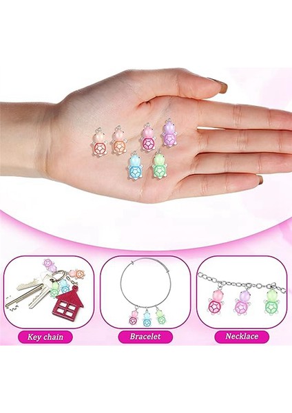 60 Adet Mini Reçine Kaplumbağa Charms Karanlıkta Parlayan Kaplumbağa Kolye Işıklı Kaplumbağa Deniz Sarkan Hayvan Charms, 6 Renk (Yurt Dışından) fırsatları