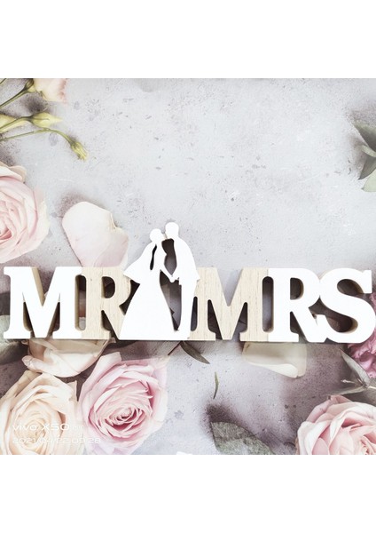 Ahşap Bay ve Bayan Düğün Masa Dekorasyonu Için Tabelalar, Parti Masası Için Düğün Hediyesi Fotoğraf Sahne Akşam Yemeği Dekorasyon (Yurt Dışından) fırsatları