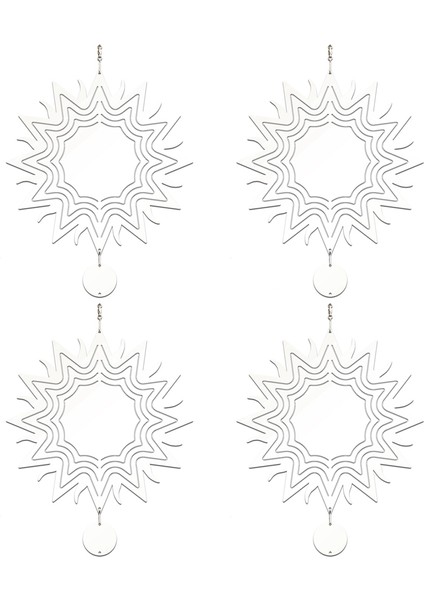 Adet 8 Inç Süblimasyon Rüzgar Spinner Boşlukları 3D Rüzgar Spinners Asılı Rüzgar Spinner Kapalı Açık Bahçe Dekorasyon (Yurt Dışından)