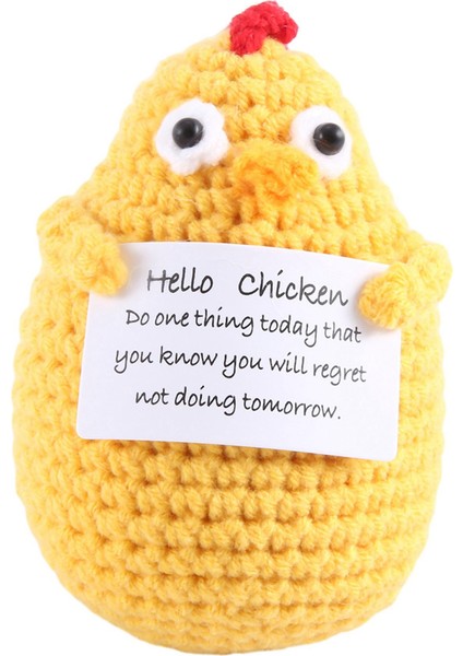 Komik Pozitif Hediyeler Pozitif Kartlı Mini Örme Bebek Yetişkin Çocuklar Için Sevimli Pozitif Hediyeler Aşıklar Doğum Günü, Tavuk (Yurt Dışından) fiyatları