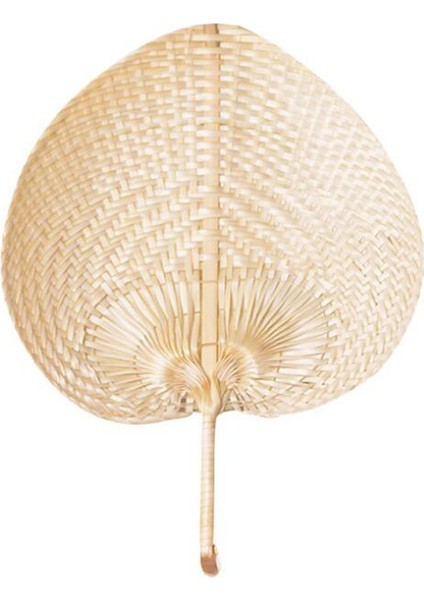 12 Adet Saf El Yapımı Dıy Kalp Şeklinde Bambu Dokuma Fan Yaz Soğutma Fanı Çin Tarzı El Fan El Hayranları Düğün Ürünleri (Yurt Dışından)