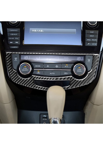 Nissan X-Trail Rogue T32 2013-2021 Karbon Fiber Araba Klima Paneli Kapağı Trim Sticker Iç Aksesuarlar (Yurt Dışından) fırsatları