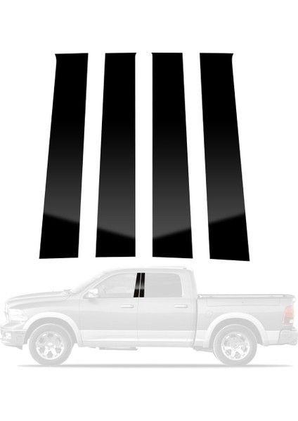 Araba Kapı Pencere Trim Anti Scratch Çıkartmalar Kapı Ayağı Pervazlar Dodge Ram 1500 2500 3500 2009-2018 Aksesuarları (Yurt Dışından) fırsatları