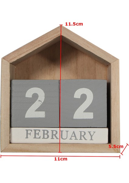 Vintage Tasarım Ev Şekli Sürekli Takvim Ahşap Masa Ahşap Blok Ev Ofis Malzemeleri Dekorasyon Artcraft (Yurt Dışından) fırsatları