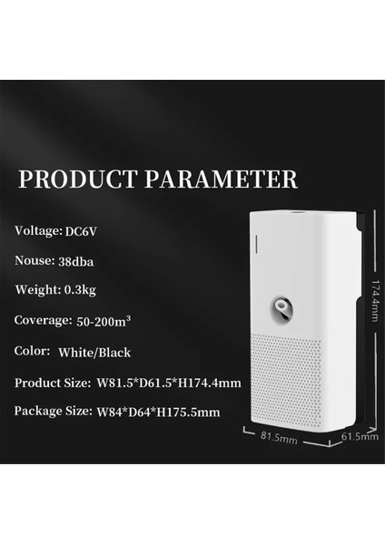 Parfüm Esansiyel Yağlar Difüzör Oda Kokusu Aromalı Ev Hava Tazeleyici Duvara Monte Pil Makinesine Uygun (A) (Yurt Dışından)