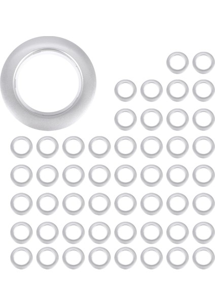 50 Paket Perde Grommet, Iç Çap 43MM Perde Kuşgözü Halkaları Nano Ölçekli Düşük Gürültülü Roma Halkası (Gümüş) (Yurt Dışından)