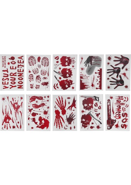 10 Modeller Kanlı Cadılar Bayramı Süslemeleri Pencere Çıkartmaları Korku Çıkartmaları Cadılar Bayramı Partisi Süslemeleri Için Kanlı El Izi (Yurt Dışından) fiyatları