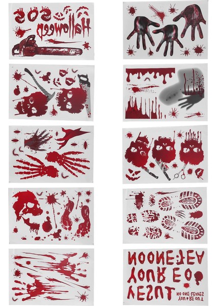 10 Modeller Kanlı Cadılar Bayramı Süslemeleri Pencere Çıkartmaları Korku Çıkartmaları Cadılar Bayramı Partisi Süslemeleri Için Kanlı El Izi (Yurt Dışından) modelleri