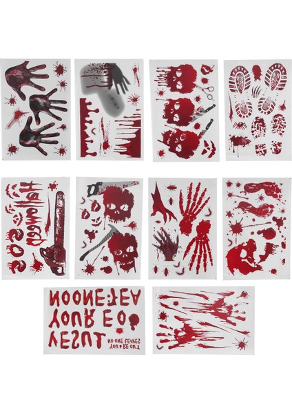 10 Modeller Kanlı Cadılar Bayramı Süslemeleri Pencere Çıkartmaları Korku Çıkartmaları Cadılar Bayramı Partisi Süslemeleri Için Kanlı El Izi (Yurt Dışından) fırsatları