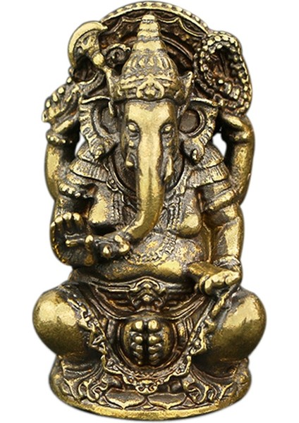 Lord Ganesha Budist Heykeli Fil Tanrı Heykelleri Ganesha Figürler Pirinç Ev Bahçe Buda Dekorasyon Modeli Hediye (Yurt Dışından)