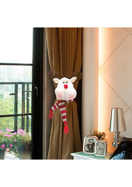 Noel Pencere Perde Tiebacks Süslemeleri Sevimli Bebek Kanca Ev Tatil Için Noel Accesorios Dekor Perde A (Yurt Dışından) fiyatları
