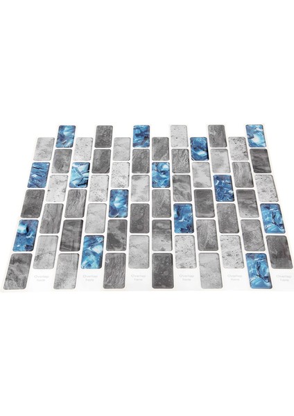Canlı Fayans Mavi Kabuğu ve Sopa Fayans 3D Tuğla Etkisi Su Geçirmez Mutfak Backsplash Dekor Kendinden Yapışkanlı Duvar Kağıdı (Yurt Dışından) modelleri