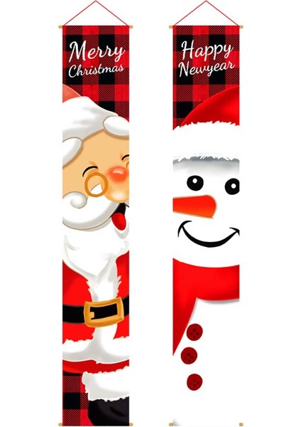 Noel Baba Noel Kapı Banner Merry Christmas Dekor Ev Için 2022 Noel Süs Noel Navidad Hediye Yeni Yıl (Yurt Dışından)