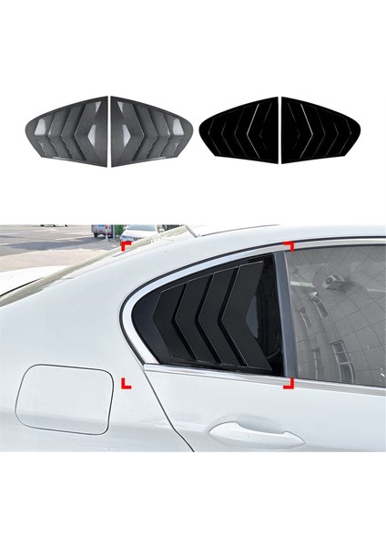 Araba Arka Cam Panjur Kapağı Trim Pencere Panjuru Yan Havalandırma Trimi Bmw 5 Serisi F10 525I 530I 2011-2017 Parlak Siyah (Yurt Dışından) fırsatları