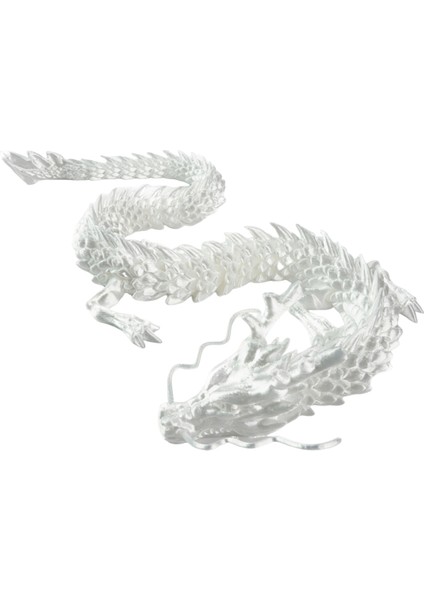 60CM 3D Baskılı Ejderha Çin Ejderhası Süsleri 3D Baskılı Eklemli Çin Ejderhası Balık Tankı Peyzaj Dekorasyonu,c (Yurt Dışından)