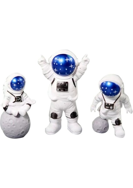 Iskandinav Astronot Figürleri Reçine Modeli Mini Masa Süsleri Oturma Odası Dıy Modern Ev Dekor Aksesuarları Yıldızlı Mavi (Yurt Dışından)