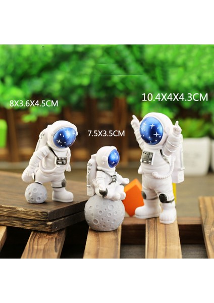 Iskandinav Astronot Figürleri Reçine Modeli Mini Masa Süsleri Oturma Odası Dıy Modern Ev Dekor Aksesuarları Yıldızlı Mavi (Yurt Dışından) indirimleri