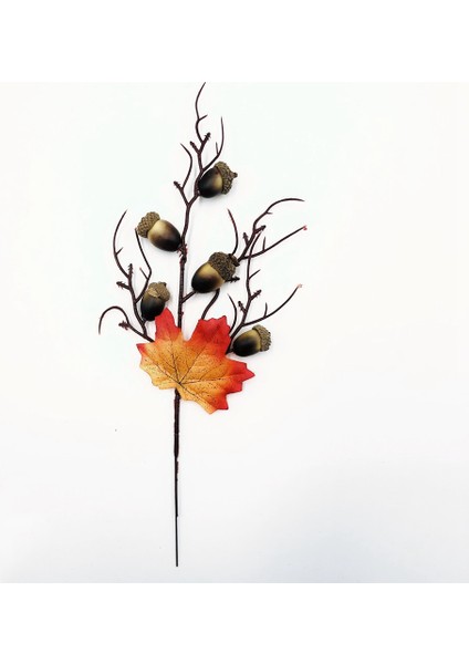 6 Adet Simülasyon Akçaağaç Yaprağı Kabak Meşe Meyve Çelikler Yapay Kabak Şube Şükran Günü Hasat Ev Dekorasyon (Yurt Dışından) modelleri