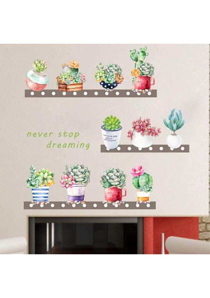 Bitki Duvar Çıkartmaları Yatak Odası Oturma Odası Kendin Yap Çıkarılabilir Su Geçirmez Kendinden Yapışkanlı Sanat Duvar Dekorasyonu (30X90CM) (Yurt Dışından) fırsatları