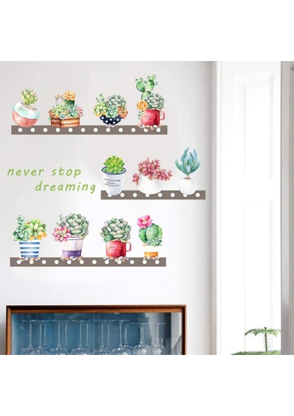 Bitki Duvar Çıkartmaları Yatak Odası Oturma Odası Kendin Yap Çıkarılabilir Su Geçirmez Kendinden Yapışkanlı Sanat Duvar Dekorasyonu (30X90CM) (Yurt Dışından) indirimleri