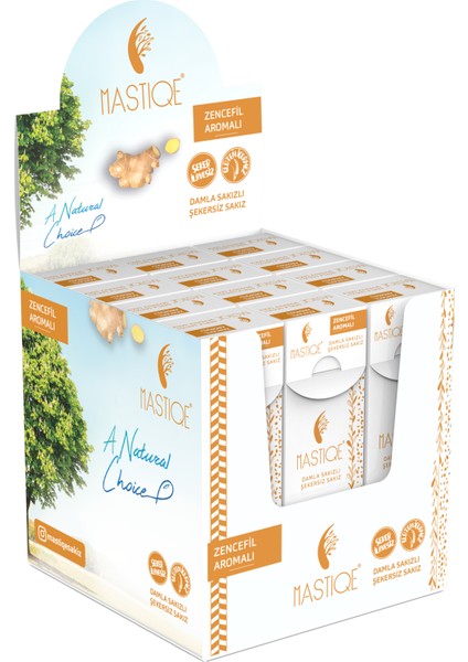 Damla Sakızlı Şekersiz Sakız 20 gr x 12 Adet Zencefil