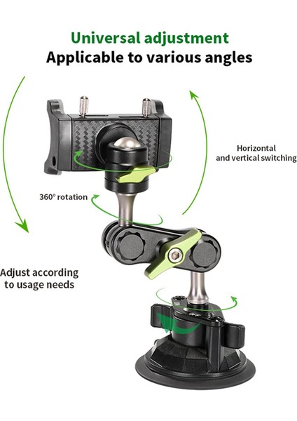 Lanparte Yeni Telefon Tutucu Araç Telefon Tutucu Sabitleyici Telefon Selfie Çubuğu 360° Dönebilen Braket (Yurt Dışından) modelleri