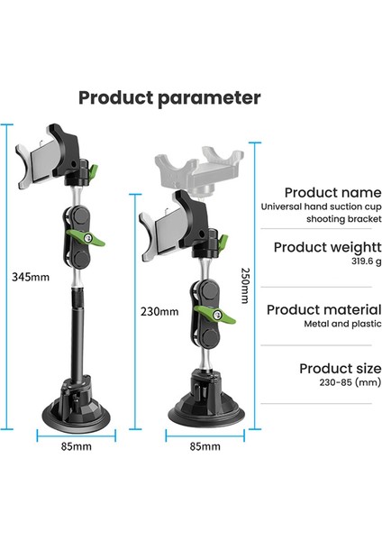Lanparte Yeni Telefon Tutucu Araç Telefon Tutucu Sabitleyici Telefon Selfie Çubuğu 360° Dönebilen Braket (Yurt Dışından) fırsatları