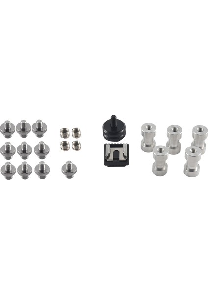Kamera Vidası, 22 Adet 1/4 Inç ve 3/8 Inç Dönüştürücü Dişli Vidalar Adaptör Montajı Kamera Sıcak Ayakkabı Montajı 1/4 Set Kamera/üçayak/monopod/ışık Standı Için (Yurt Dışından)