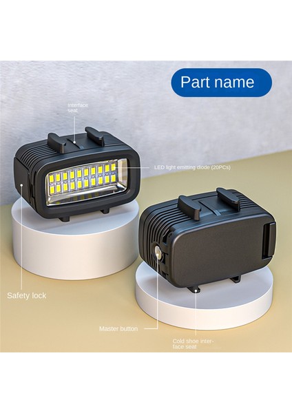 40M Su Geçirmez Sualtı Dalış Dolgu Işığı LED Video Işığı Gopro Hero 10 9 8 Aksiyon Kamerası / Slr Aynasız Kamera Için (Yurt Dışından) indirimleri