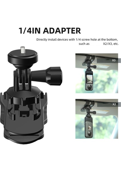 INSTA360 Go3 Araba Vizör Braketi 360 ° Dönme Spor Kamera Klipsi Eylem Kamera Aksesuarları Için (Yurt Dışından) fiyatları