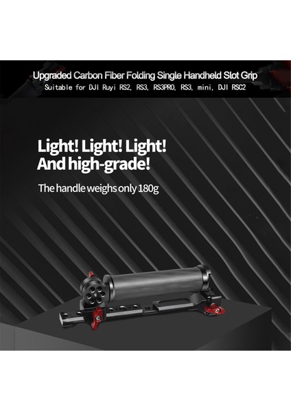 Djı Ronin Rs2/3 Sabitleyici Kaldırma Potu Için Yükseltilmiş Karbon Fiber Ayarlanabilir Açı Katlanır Tek Elle Şut Kolu, 1 Adet (Yurt Dışından)