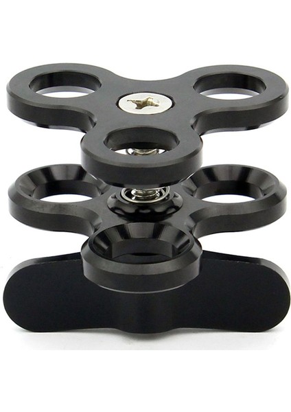 Alüminyum Alaşımlı Bilyalı Bağlantı Kolları 3 Bölümlü Bilyalı Bağlantı Kelepçesi Montajı Doldurma Işığı Lamba Tutucu Dalış Sualtı Fotoğrafçılığı Aksesuarı Gopro Siyah (Yurt Dışından)