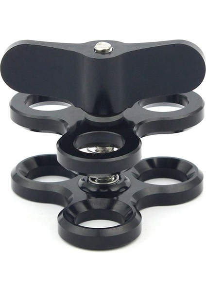 Alüminyum Alaşımlı Bilyalı Bağlantı Kolları 3 Bölümlü Bilyalı Bağlantı Kelepçesi Montajı Doldurma Işığı Lamba Tutucu Dalış Sualtı Fotoğrafçılığı Aksesuarı Gopro Siyah (Yurt Dışından) modelleri