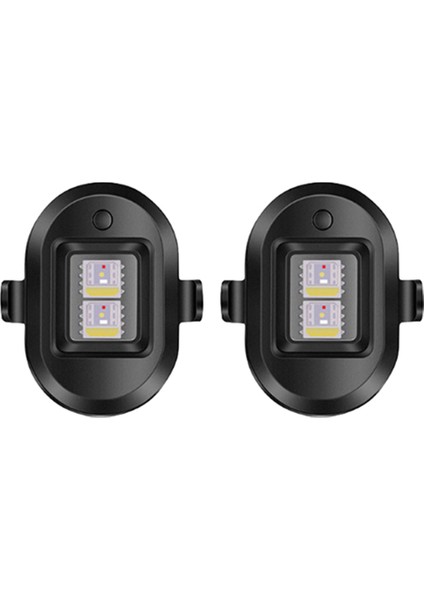 2 Adet Evrensel Flaşlı Uyarı Işığı USB Şarj Edilebilir LED Acil Durum Işıkları Drone Gece Flaş Lambası Motosiklet (Yurt Dışından)