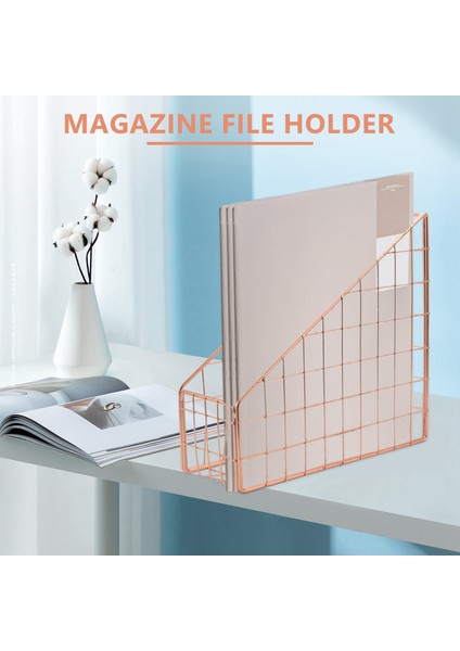 Gül Altın Elektrolizle Kaplanmış Demir Kitaplık Masaüstü Raf Dosya Dergi Kitap Standı Ofis Ev Kırtasiye Düzenleyici Tutucu (Yurt Dışından) fiyatları