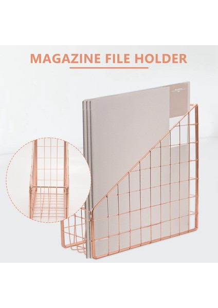 Gül Altın Elektrolizle Kaplanmış Demir Kitaplık Masaüstü Raf Dosya Dergi Kitap Standı Ofis Ev Kırtasiye Düzenleyici Tutucu (Yurt Dışından) fırsatları