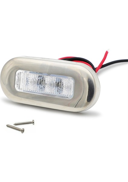 4 Adet 12V Tekne Deniz Sinyal Lambası Şeffaf Sınıf Büyük Su Geçirmez LED Nezaket Işıkları Merdiven Güvertesi Beyaz (Yurt Dışından) fiyatları